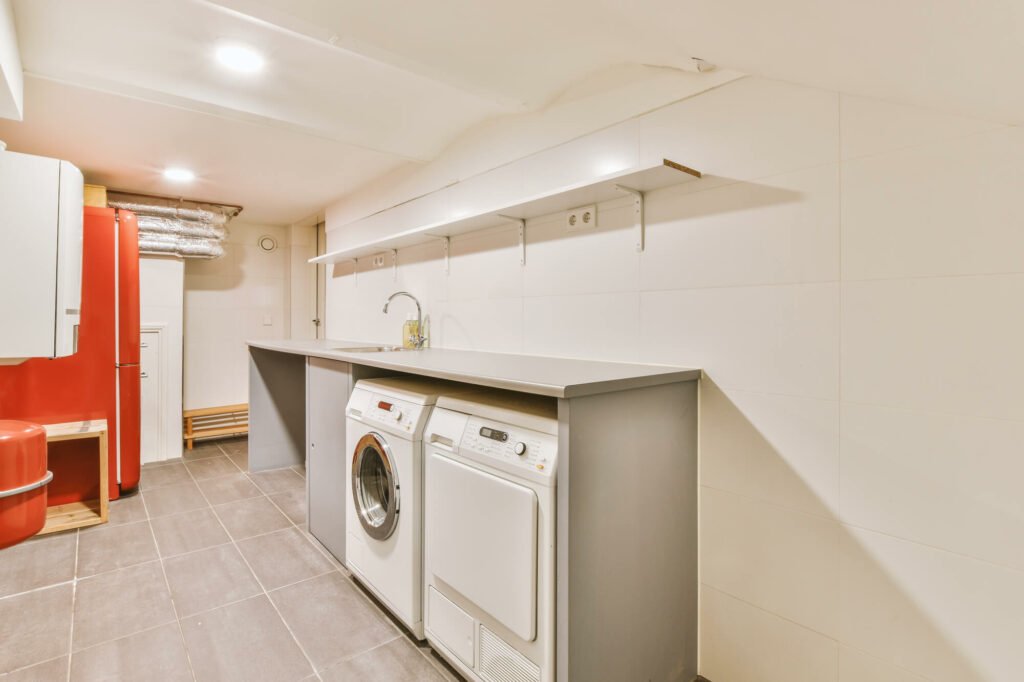 large bright utility room
