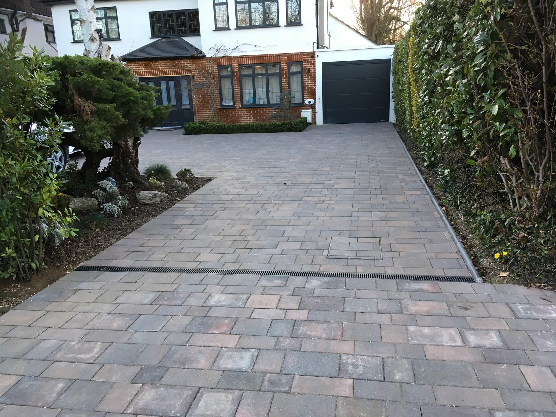 driveway built with stones and bricks