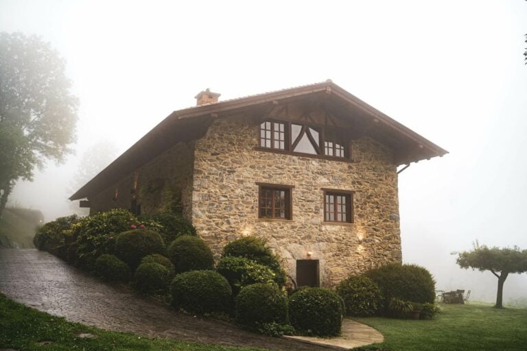 modern stone house