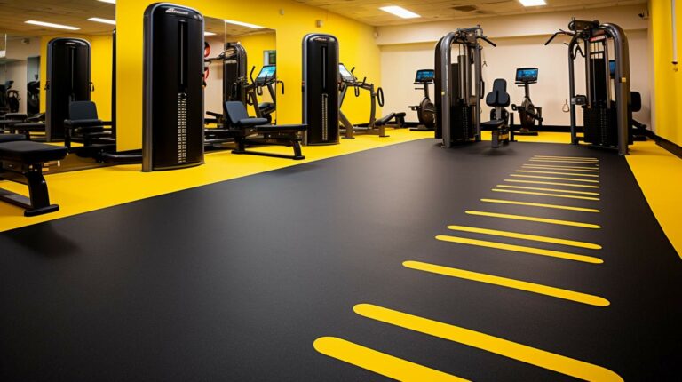 Gym using a rubber crumb floor